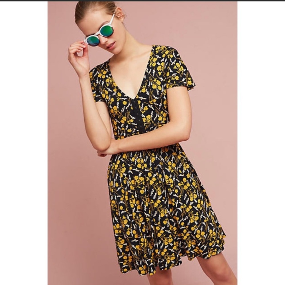 Anthropologie- Maeve “Paris Printed” Summer Dress
